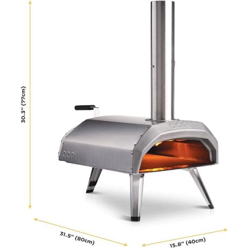  Ooni Karu 12 Multi-Fuel Outdoor Pizza Oven - Portable Wood and Gas Fired Pizza Oven with Pizza Stone, Outdoor Ooni Pizza Oven - Woodfired & Stonebaked Pizza Maker, Countertop Dual Fuel Pizza Oven