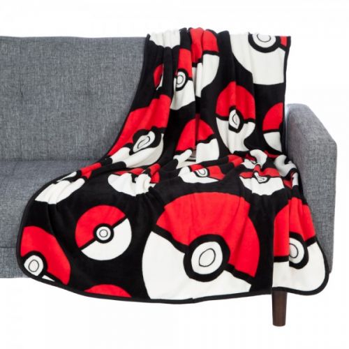 포켓몬 Pokemon Pokeball Lightweight Fleece Throw Blanket | 48 x 60 Inches