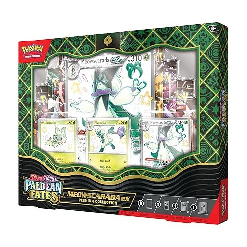 포켓몬 POKEMON TCG: Scarlet and Violet: PALDEAN Fates: POKEMON EX Premium Collection - Shiny Sprigatito