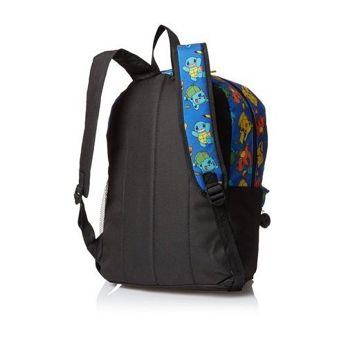 포켓몬 Pokemon Pikachu Balbasaur Charmander Squirtle All Over 16 School Backpack Bag