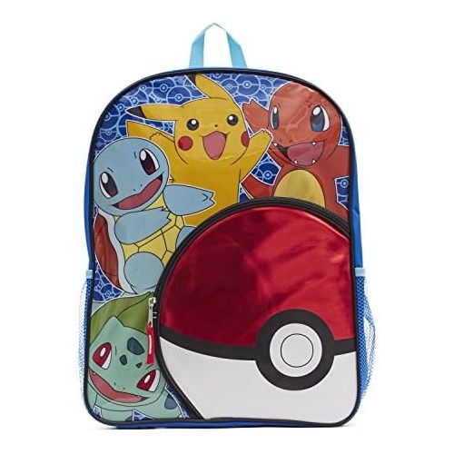 포켓몬 Pokemon Big Boys Pokeball Pocket 16 Backpack, Yellow/Blue, 16