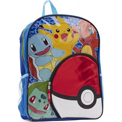 포켓몬 Pokemon Big Boys Pokeball Pocket 16 Backpack, Yellow/Blue, 16