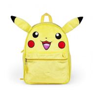 Pokemon Big Boys Plush Pikachu 16 Backpack with Wired Ears, Yellow - Back to School, Anime Character, Front Pocket, Locker Loop, 16 Inches