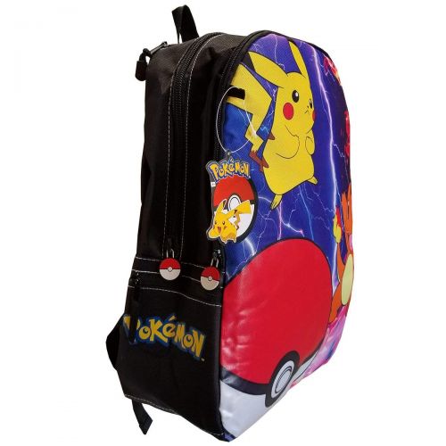 포켓몬 Boys Pokemon 17 Backpack Charizard, Pikachu, Pokeball Black/Multi