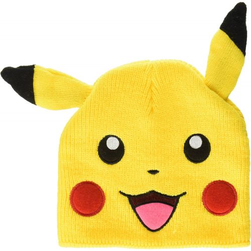 포켓몬 Bioworld Pokemon Pikachu Big Face Fleece Cap Beanie with Ears