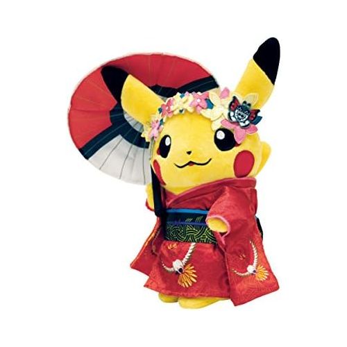 포켓몬 Pikachu Maiko Han Geisha Plush Toy 7.8 Pokemon Center Original Released In commemoration of the opening of Pokemon Center Kyoto Japan on Mar. 16, 2016. [Japan import]