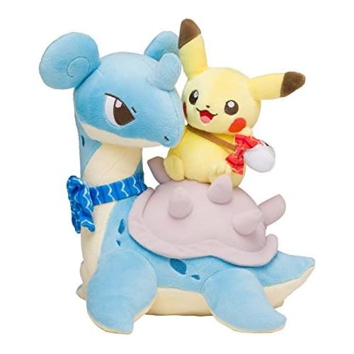 포켓몬 Pokemon Center Original (9.5-Inch) Poke Plush Doll Pikachu Riding Lapras (Laplace)