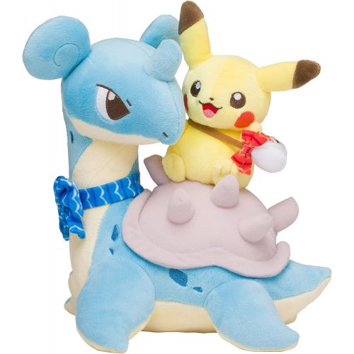 포켓몬 Pokemon Center Original (9.5-Inch) Poke Plush Doll Pikachu Riding Lapras (Laplace)