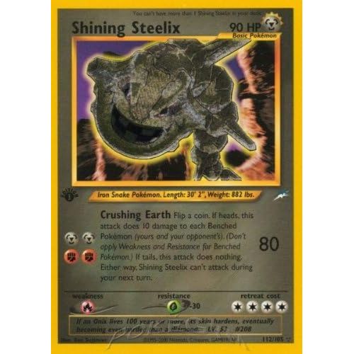 포켓몬 Pokemon - Shining Steelix (112) - Neo Destiny - Holo