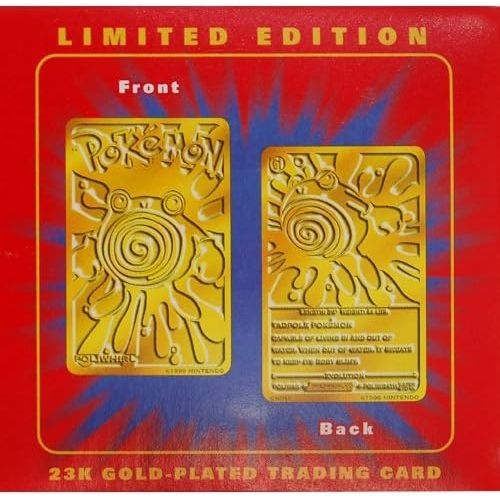 포켓몬 POLIWHIRL #61 - MIB Pokemon Burger King Gold Card - Red by Pok?mon