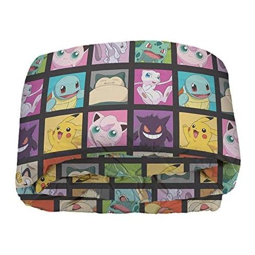 포켓몬 Pokemon, Kanto Favorites Twin Bed in a Bag Set, 64 x 86, Multi Color
