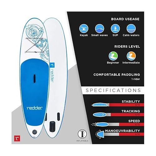  redder Stand Up Paddle Board Inflatable SUP Board Vortex 10'0