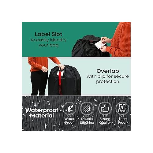  reperkid Premium Large Stroller Travel Bag for Airplane - Ideal for Large/Single/Double/Jogging Strollers, Durable, Water-Resistant with Adjustable Straps
