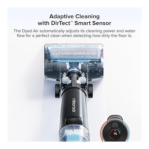  roborock Dyad Air Wet and Dry Vacuum Cleaner with 17000Pa Power Suction, Edge Cleaning, Vanquish Wet and Dry Messes, Self-Cleaning & Drying System, Hardwood Floor Cleaner (1)