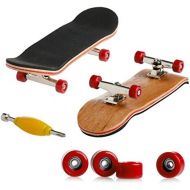 ruiruiNIE 1 Set Holzbrett Griffbrett Skateboard Sport Spiele Kinder Geschenk Ahorn Holz Set Neu - Rot