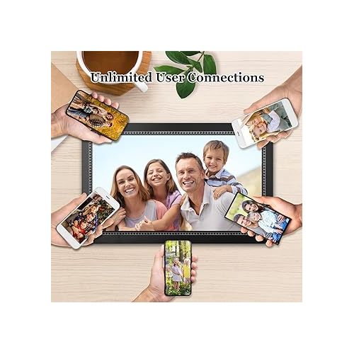  Digital Picture Frame 15.6 Inch WiFi Smart Digital Photo Frame 32GB Memory, Electronic Picture Frame IPS HD Touch Screen, Wall Mountable, Auto-Rotate Share Photos and Videos Instantly