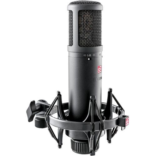  sE Electronics sE2200 Large-Diaphragm Cardioid Condenser Microphone with Isolation Pack (Black)