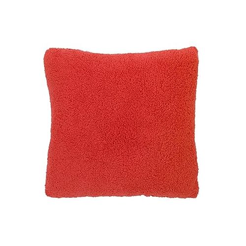  Sesame Street Elmo Red Super Soft Sherpa Toddler Pillow with Applique, Red/Orange/White/Black