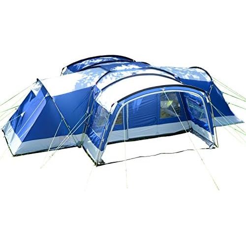  skandika outdoor Skandika Nimbus 12 Personen Familienzelt Steilwand 5.000 mm Wassersaule