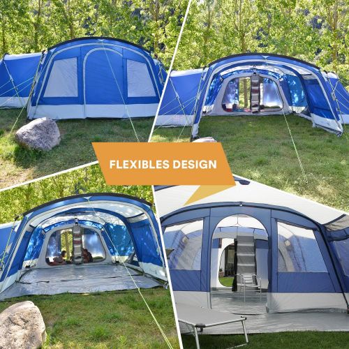  skandika outdoor Skandika Nimbus 12 Personen Familienzelt Steilwand 5.000 mm Wassersaule