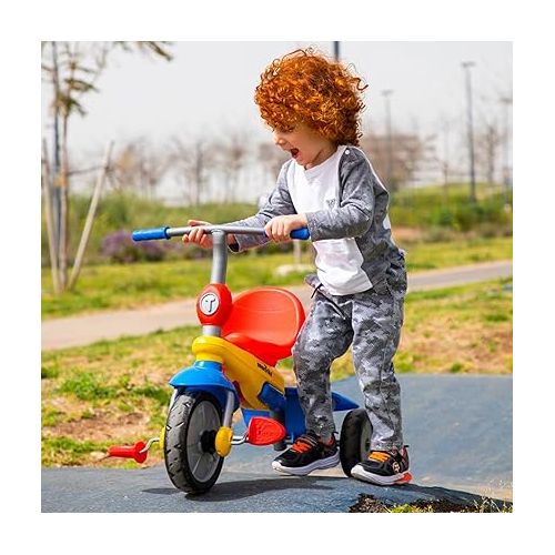  smarTrike Zoom Toddler Tricycle Push Bike Baby Scooter Ride On Toy Adjustable Trike for Baby, Infant, and Toddler, Multicolor