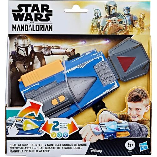 스타워즈 STAR WARS The Mandalorian Dual Attack Gauntlet, Interactive Electronic Role Play with Lights & Sounds, Toys for 5 Year Old Boys and Girls