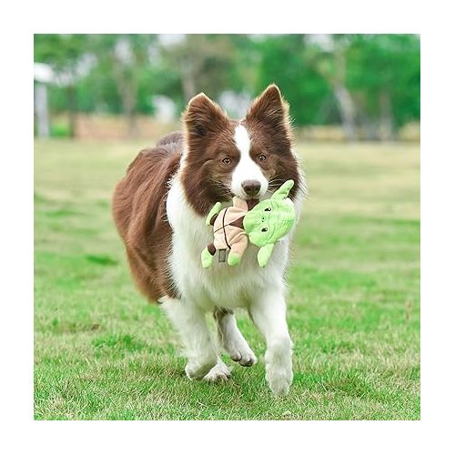 스타워즈 Star Wars for Pets Dog Toy Yoda 9 Inch Plush Flattie Dog Toy | Medium Yoda Dog Toy for All Dogs and Every Day Play to Add to Dog Toy Bin| Flat Dog Toy Stuffingless Dog Toy for Pets