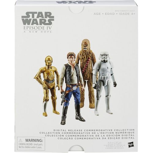 스타워즈 Star Wars STAR WARS Digital Release Commemorative Collection Box Set - Episode 4 A New Hope - Han Solo, Chewbacca, C-3PO, Stormtrooper (pack of four 3.75 inch action figures)