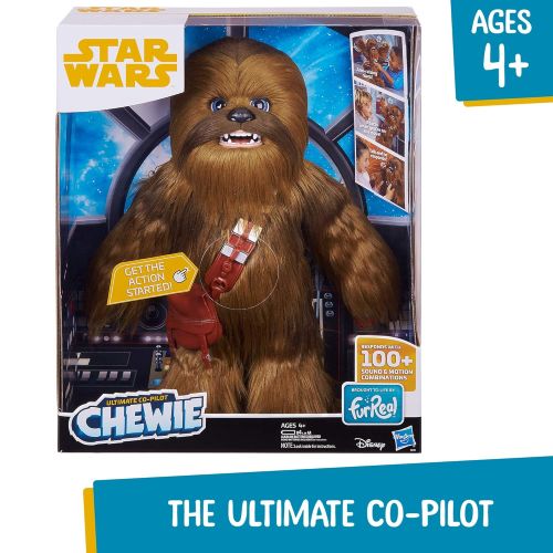 스타워즈 Star Wars Ultimate Co-pilot Chewie Interactive Plush Toy, brought to life by furReal, 100+ Sound-and-Motion Combinations, Ages 4 and Up
