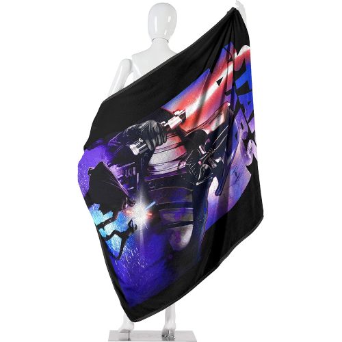 스타워즈 Star Wars Micro Raschel Throw Blanket, 46 x 60 Inches, Darth Night