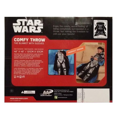 스타워즈 Disney Lucas Films Star Wars The Force Awakens Troop Captain Phasma Youth Comfy Throw with Sleeves, 48 by 48