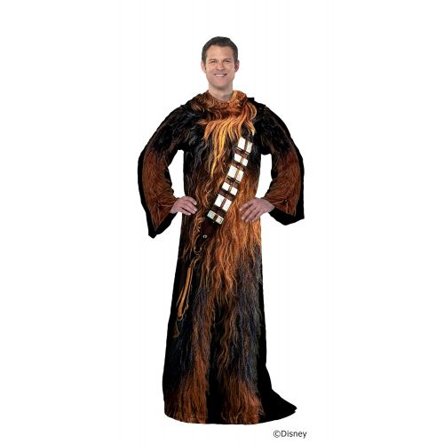 스타워즈 Disneys Star Wars, Being Chewie Adult Comfy Throw Blanket with Sleeves, 48 x 71, Multi Color