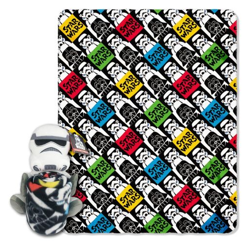 스타워즈 Disneys Star Wars, Empire Trooper Character Pillow and Fleece Throw Blanket Set, 40 x 50, Multi Color