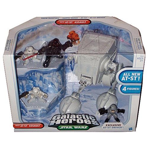 스타워즈 Hasbro Star Wars Galactic Heroes Deluxe Cinema Scene Mini Figure Multi Pack Hoth AT-ST Assault