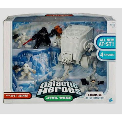 스타워즈 Hasbro Star Wars Galactic Heroes Deluxe Cinema Scene Mini Figure Multi Pack Hoth AT-ST Assault