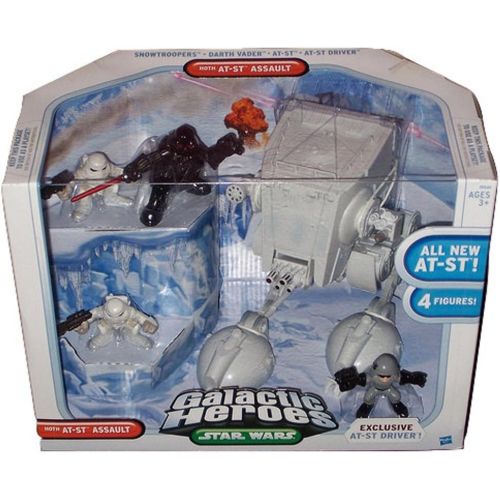 스타워즈 Hasbro Star Wars Galactic Heroes Deluxe Cinema Scene Mini Figure Multi Pack Hoth AT-ST Assault