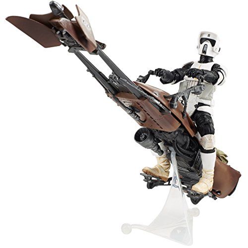 스타워즈 Hasbro Animewild Star Wars Black Speeder Bike Deluxe 6 Inch Action Figure