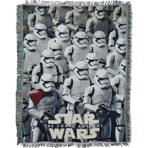 스타워즈 Disney Star Wars: The Force Awakens, Ground Invasion Woven Tapestry Throw Blanket, 48 x 60, Multi Color