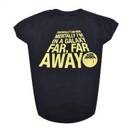 Star Wars for Pets Star Wars Mentally Im In A Galaxy Far, Far, Away Dog T Shirt | Soft and Comfortable Dog Shirts Available in Multiple Sizes, Dog Apparel for All Dogs | Machine Washable Dog Clothing