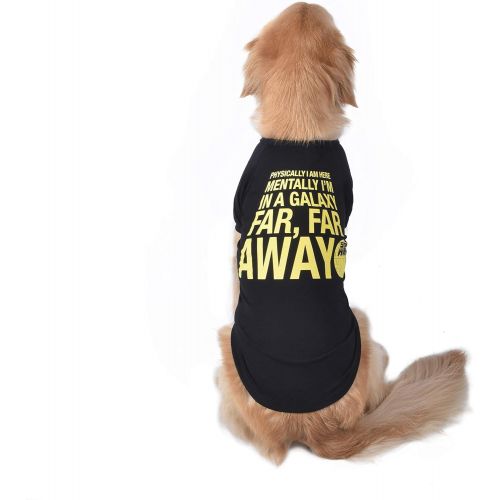 스타워즈 Star Wars for Pets Star Wars Mentally Im In A Galaxy Far, Far, Away Dog T Shirt | Soft and Comfortable Dog Shirts Available in Multiple Sizes, Dog Apparel for All Dogs | Machine Washable Dog Clothing
