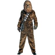할로윈 용품Rubies Adult Deluxe Star Wars Chewbacca Faux-Fur Costume with Overhead Latex Mask, As Shown, X-Large