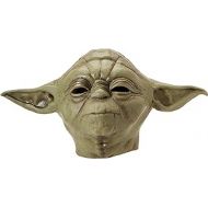 할로윈 용품Star Wars Master Yoda Deluxe Adult Overhead Latex Mask, Green, One Size