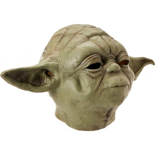 스타워즈 할로윈 용품Star Wars Master Yoda Deluxe Adult Overhead Latex Mask, Green, One Size