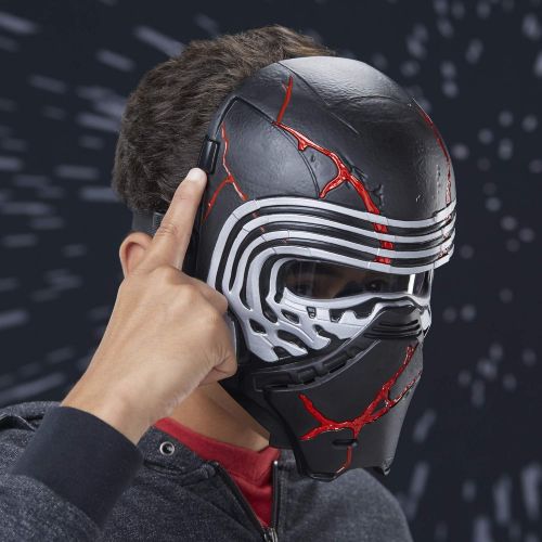 스타워즈 할로윈 용품STAR WARS: The Rise of Skywalker Supreme Leader Kylo Ren Force Rage Electronic Mask for Kids Role-Play & Costume Dress Up, Brown