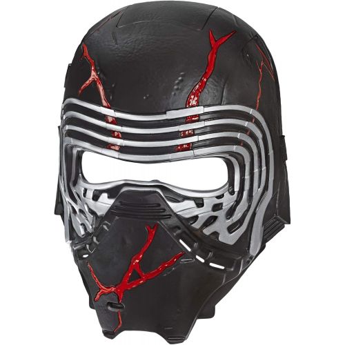 스타워즈 할로윈 용품STAR WARS: The Rise of Skywalker Supreme Leader Kylo Ren Force Rage Electronic Mask for Kids Role-Play & Costume Dress Up, Brown