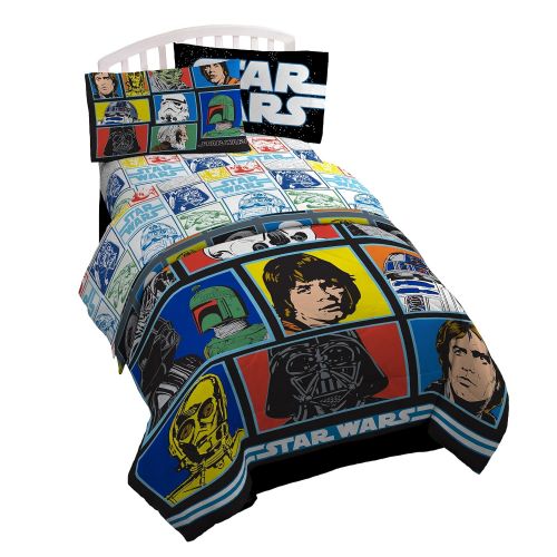 스타워즈 Star Wars Classic Grid 2 Cotton 3 Piece Twin Sheet Set