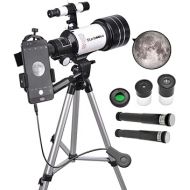 Starboosa Telescope for Beginners 70mm Aperture 300mm with Adjustable Tripod & Smartphone Adapter - Gift for Beginners