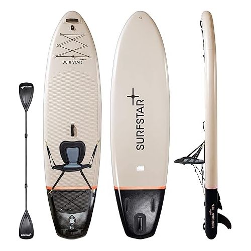  surfstar Inflatable Paddle Board with Kayak Seat, 10'6