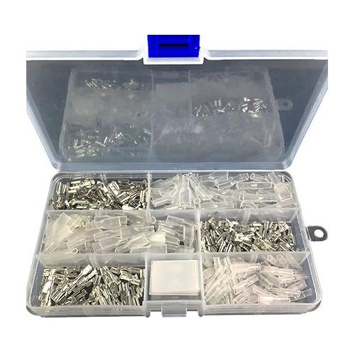  150pcs Non-Insulated Tab Receptacle Terminals Crimper Ratchet Crimping Plier Assortment Tool Set Kit