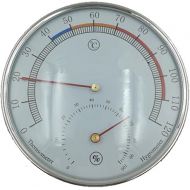 szdealhola 5-inch Dial Thermometer Hygrometer Plastic Aluminum Case for Sauna Room